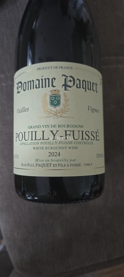 Burgundsko Pouilly-fuissé Domaine Paquet Vieilles Vignes 2024