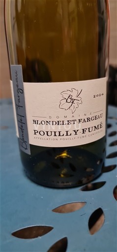 Vinos Blanc sec Domaine Blondelet-Fargeau 2024 Francia Valle del Loira Pouilly-fumé AOC