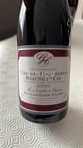 Bourgogne Ikke specificeret Premier Cru Guillemard Clerc Clos des Coucherias 2020