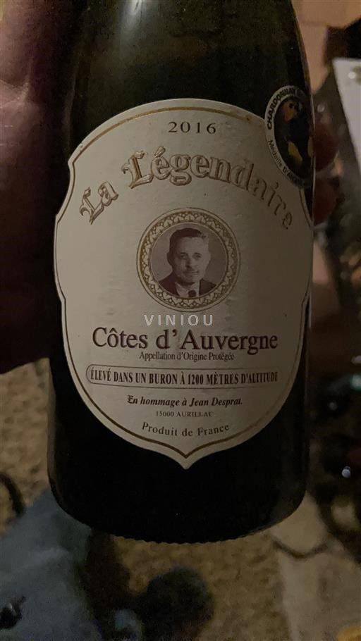 Loiretal Côtes d'Auvergne Desprat Saint Verny La légendaire 2016