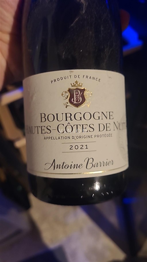 Burgundsko Hautes Côtes de Nuits Antoine Barrier 2021