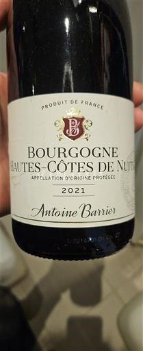 Bourgogne Hautes Côtes de Nuits Antoine Barrier 2021