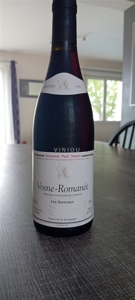 Borgoña Vosne-romanée Domaine Paul Misset Les Barreaux 2006