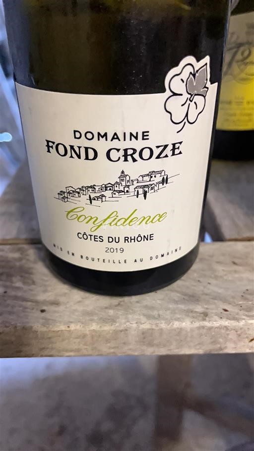 Rona dolina Côtes-du-Rhône Domaine Fond Croze Confidence 2019