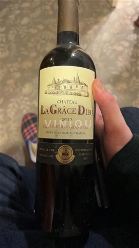 Bordeaux Saint-Émilion Grand Cru Grand Cru Château La Grâce Dieu 2012