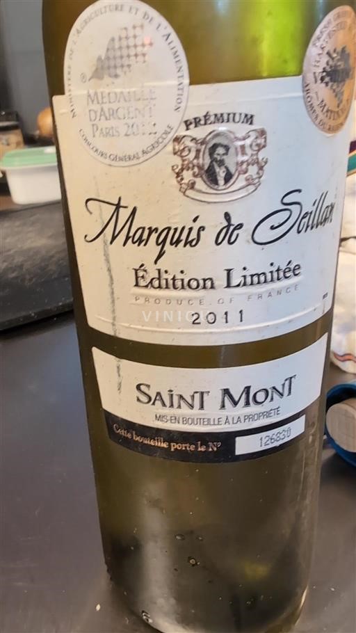 Sudoeste Saint-Mont Marquis de Seillan Édition Limitée 2011