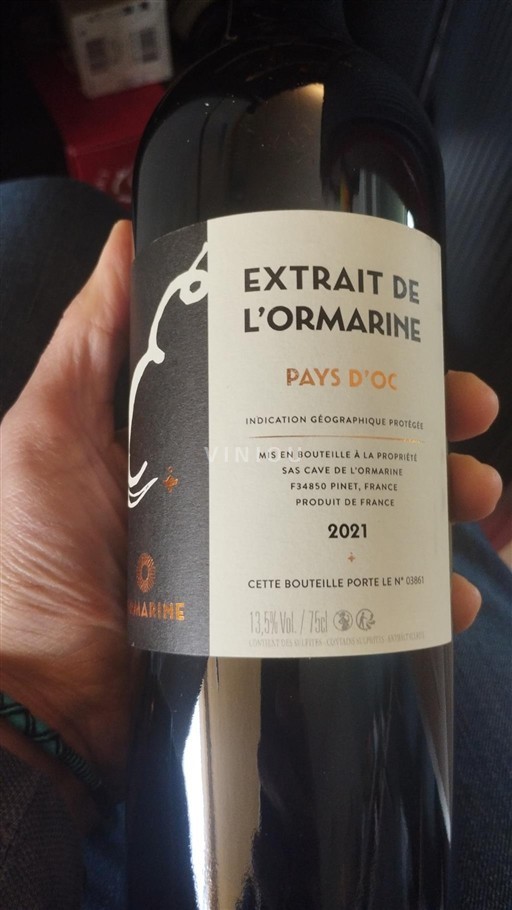 Languedoc-Roussillon Pays d'Oc L'Ormarine Extrait 2021