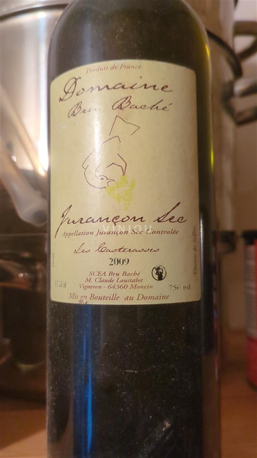 Vin Blanc sec Les Casterasses Domaine Bru-Baché 2009 France Sud-Ouest Jurançon AOC