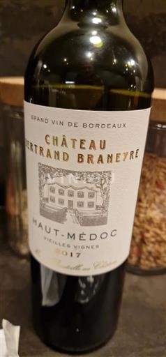 Bordeaux Haut-Médoc Château Bertrand Braneyre Vieilles Vignes 2017