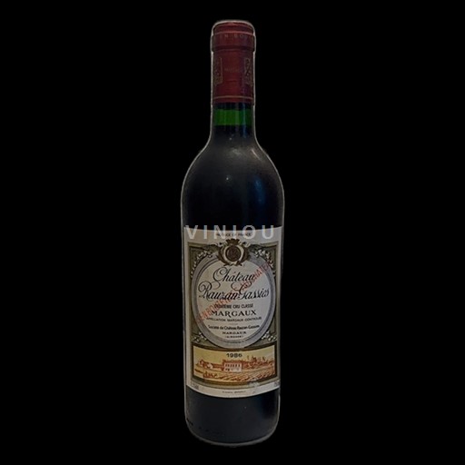 Bordeaux Margaux Deuxième Cru Classé Château Rauzan-Gassies 1986