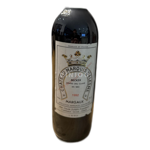 Bordeaux Margaux Château Marquis d'Alesme Becker 1992