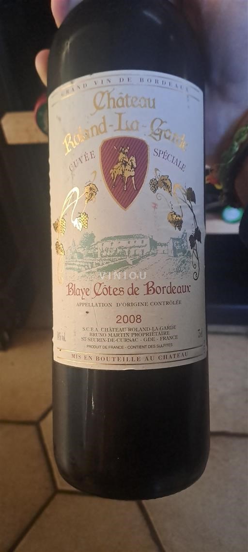 Burdeos Blaye-Côtes de Burdeos Château Roland-La-Garde Spéciale 2008