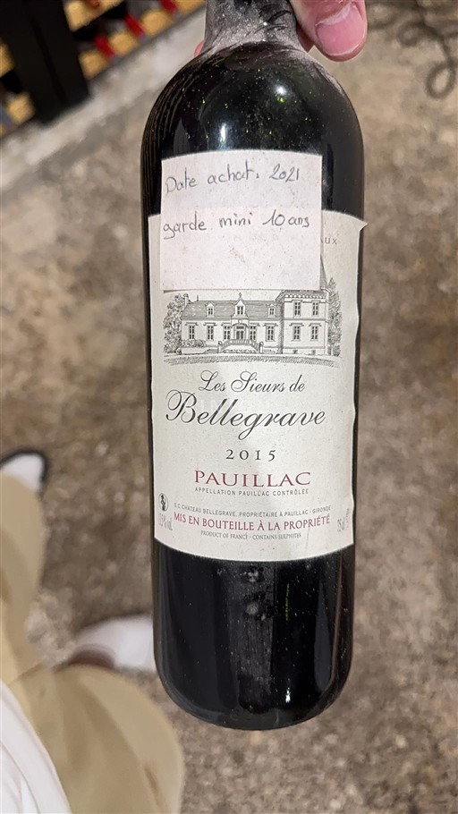 Bordeaux Pauillac Bellegave Les Sieurs de Bellegrave 2015