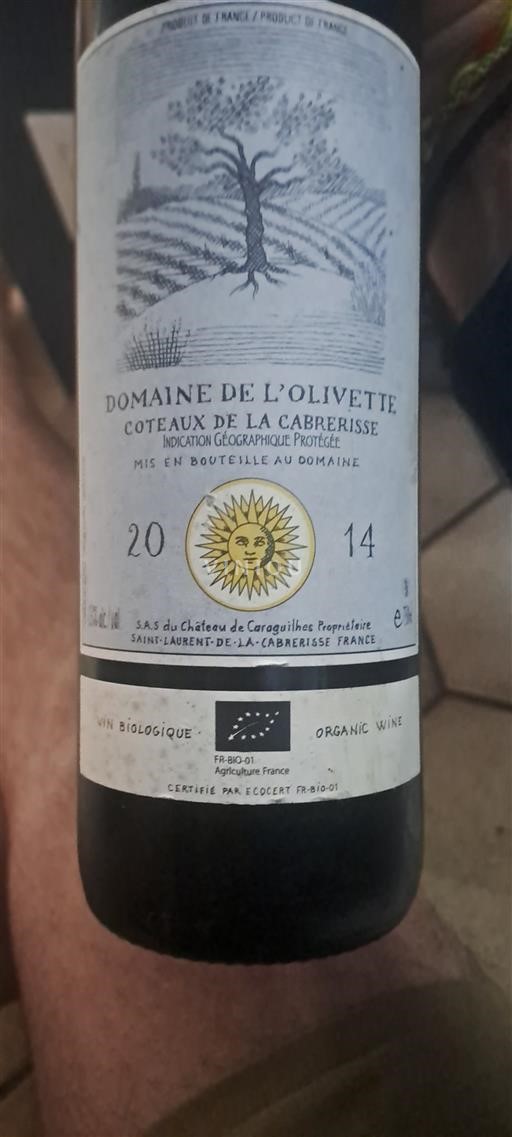 Languedoque Não especificado Domaine L'Olivette 2014