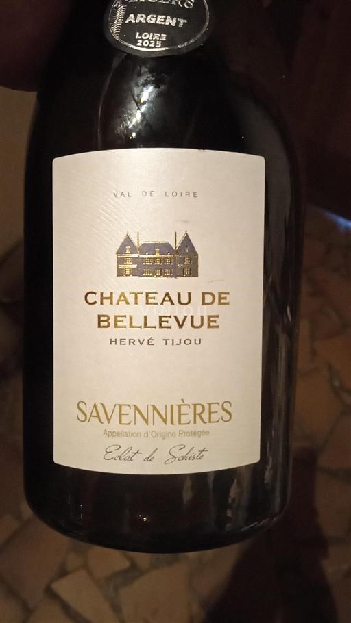 Loirevallei Savennières Château Bellevue Éclat de Schiste Niet-geïntegreerd