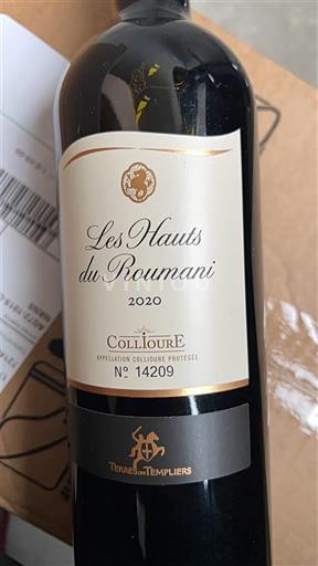 Roussillon Collioure Terres des Templiers Les Hauts du Roumani 2020