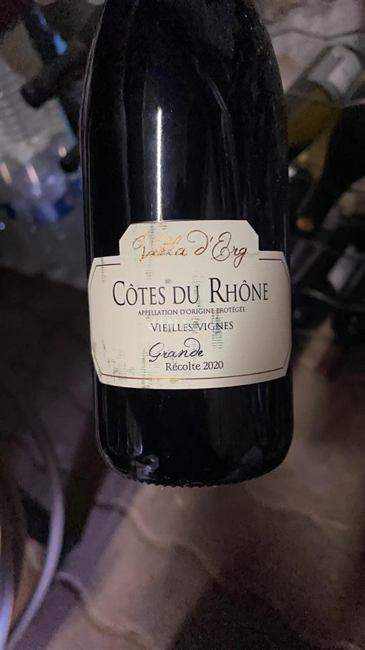 Vale do Ródano Côtes-do-Ródano Villa Erg Vieilles Vignes Grande 2020