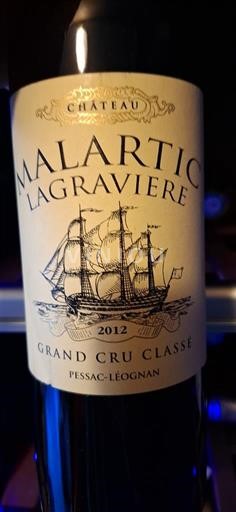 Bordeaux Pessac-Léognan Grand Cru Classé Château Malartic-Lagravière 2012