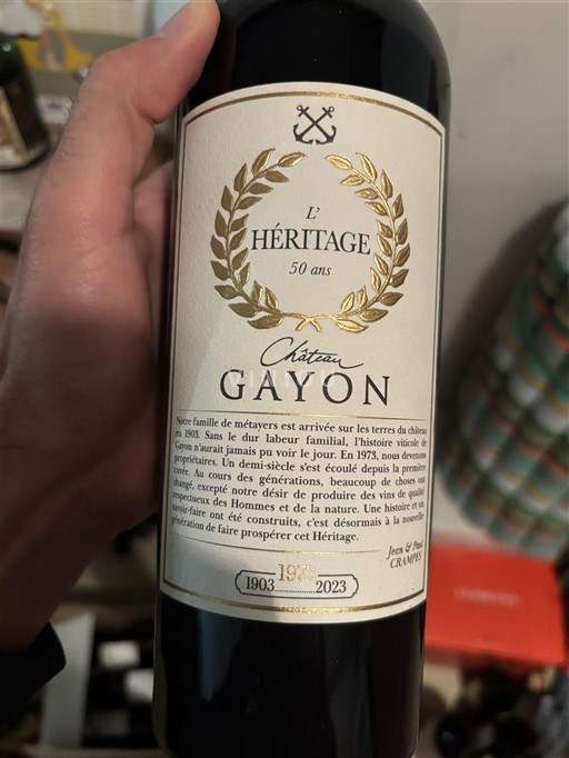 Bordéus Não especificado Château Gayon L'Héritage 50 ans 2015