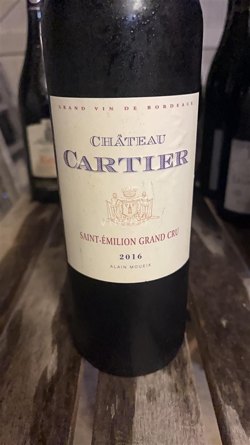 Bordeaux Saint-Émilion Grand Cru Château Cartier 2016