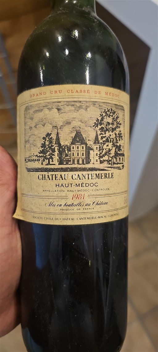 Bordeaux Haut-Médoc Grand Cru Château Cantemerle 1981