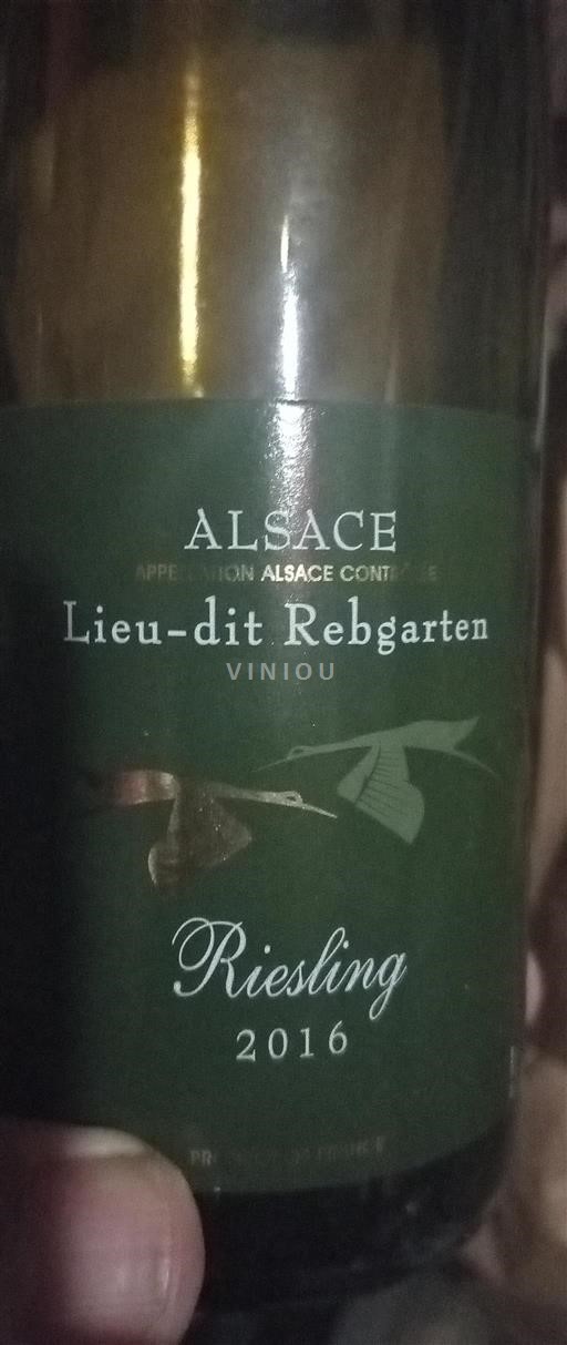 Alsace Grand Cru Lieu-dit Rebgarten 2016