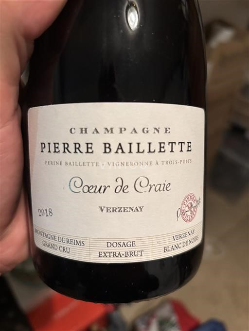 Champagne Pierre Baillette Cœur de Craie 2018
