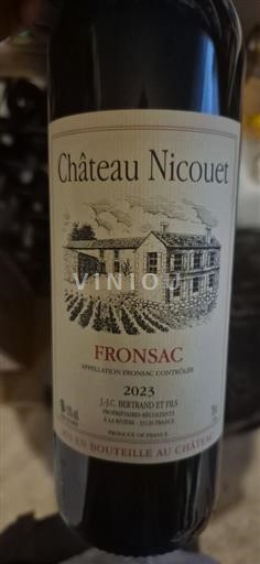 Bordeaux Fronsac Château Nicouet 2023