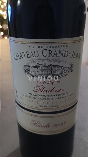 Bordeaux Château Grand Jean Élégance 2023