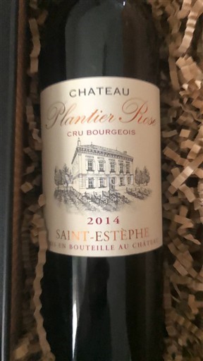 Bordeaux Saint-Estèphe Cru Bourgeois Château Plantier Rose 2014