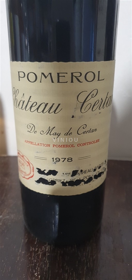 Bordeaux Pomerol Château Certan De May de Certan 1978