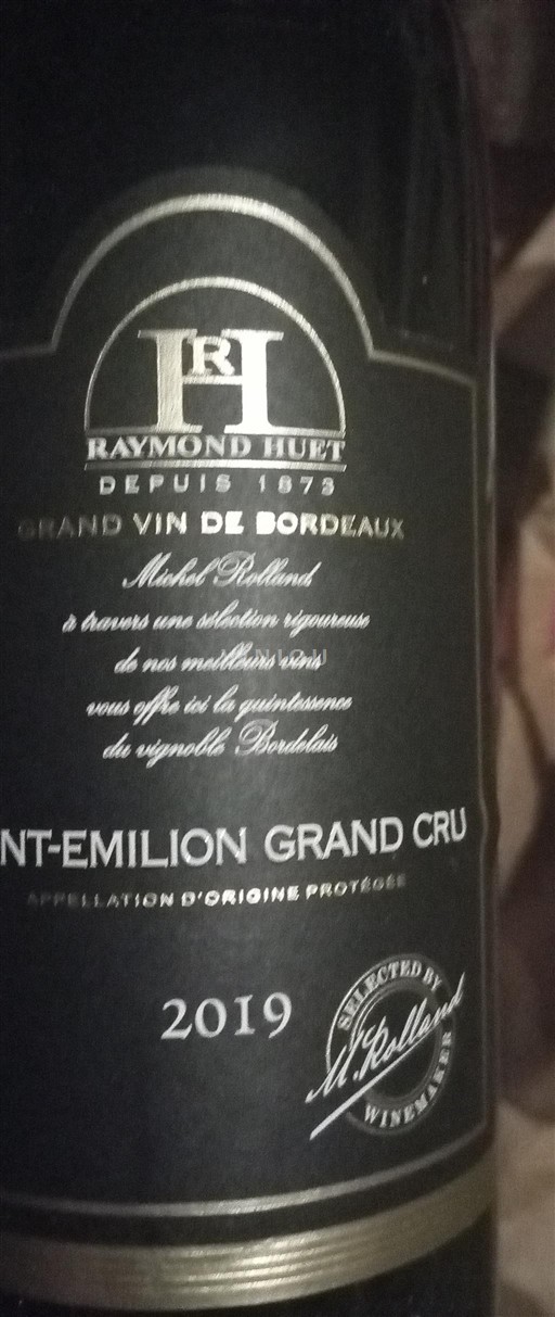 Bordeaux Saint-Émilion Grand Cru Raymond Huet 2019