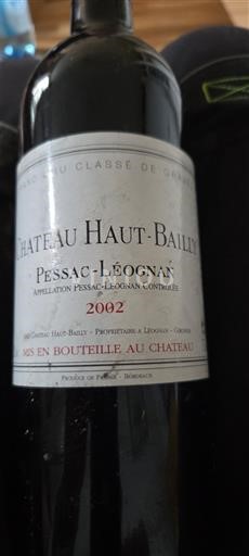 Bordeaux Pessac-Léognan Grand Cru Château Haut-Bailly 2002