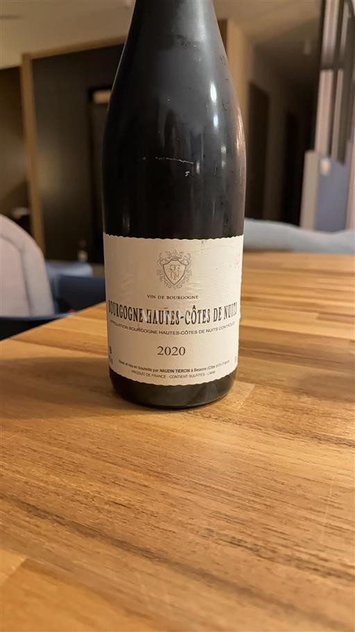 Borgogna Hautes Côtes de Nuits Naudin Tiercin 2020