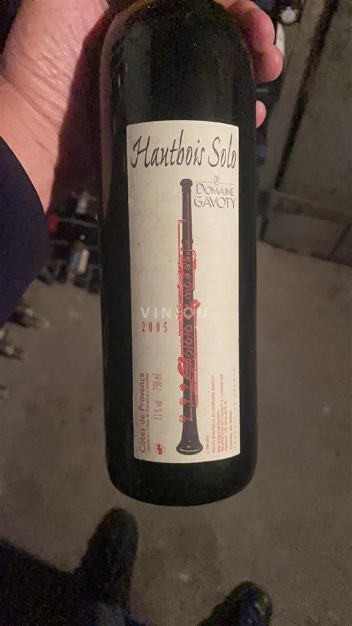 Provenza Côtes-de-Provence Domaine Gavoty Hautbois Solo 2005