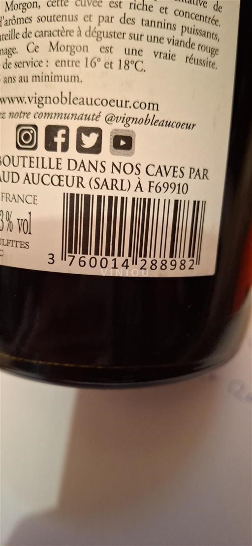 Beaujolais Morgon Vignoble au Coeur Senza annata