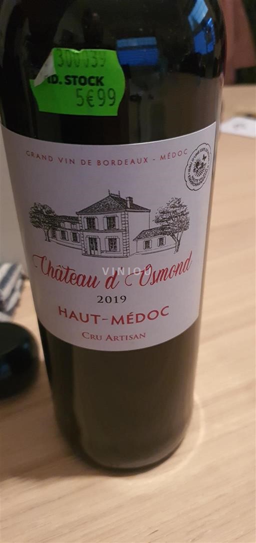 Bordeaux Haut-Médoc Château Osmond 2019