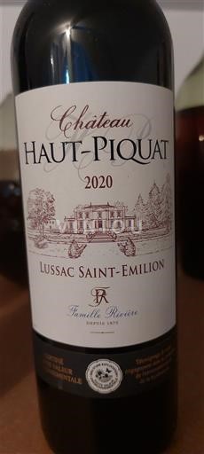 Bordeaux Lussac-saint-émilion Château Haut-Piquat 2020