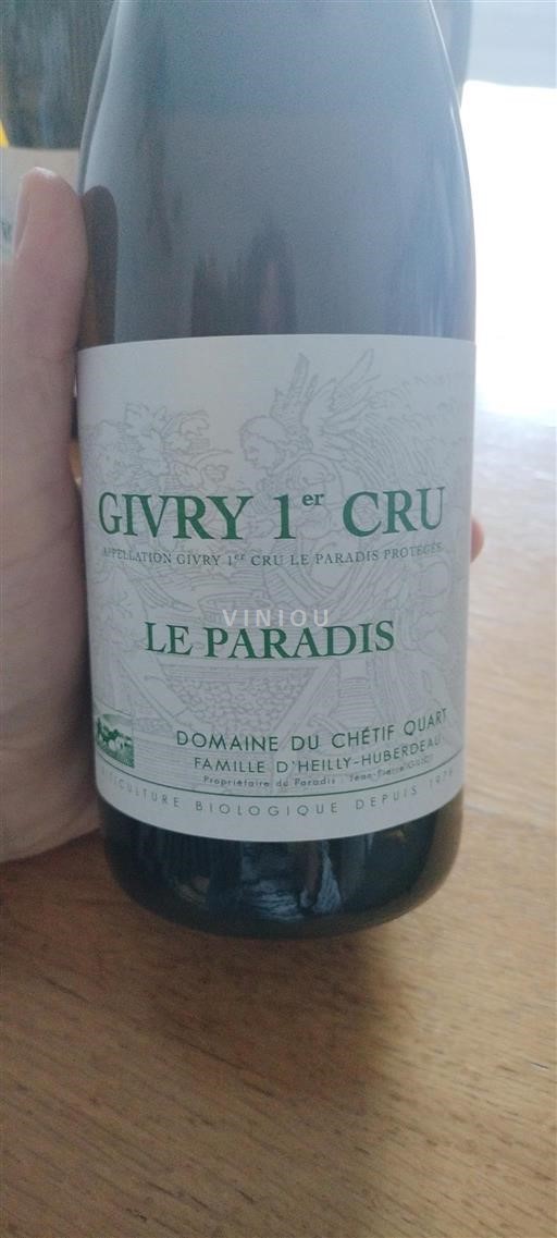 Burgundi Givry Premier Cru Domaine Chétif Quart Le Paradis Ei vuosikertaa