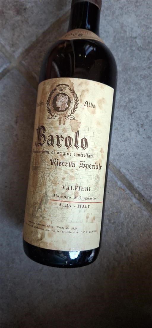 Piedmont Wines Barolo Valfieri Riserva Speciale 1968