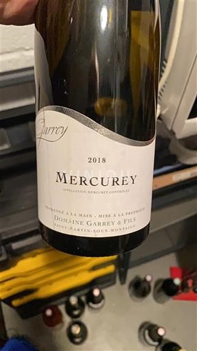 Burgundy Mercurey Domaine Garrey & Fils 2018