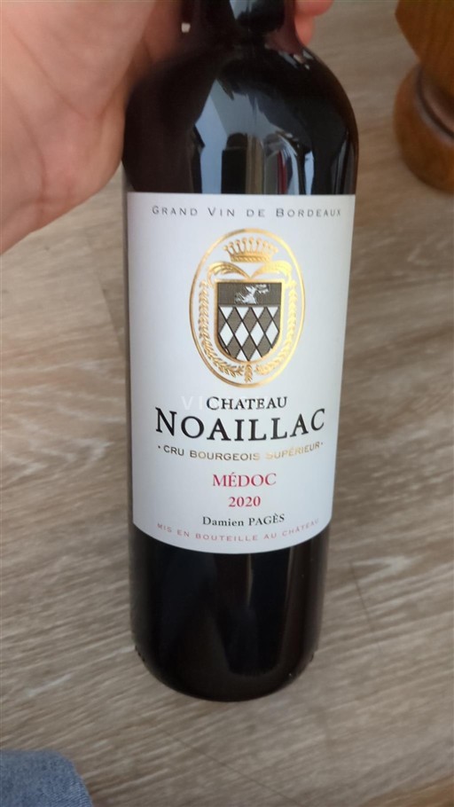 Vin Rouge sec Cru Bourgeois Supérieur Château Noaillac 2020 France Bordeaux Médoc AOC