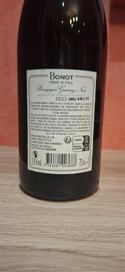 Bourgogne Không được chỉ định Bonot Père & Fils Garage Noir 2023