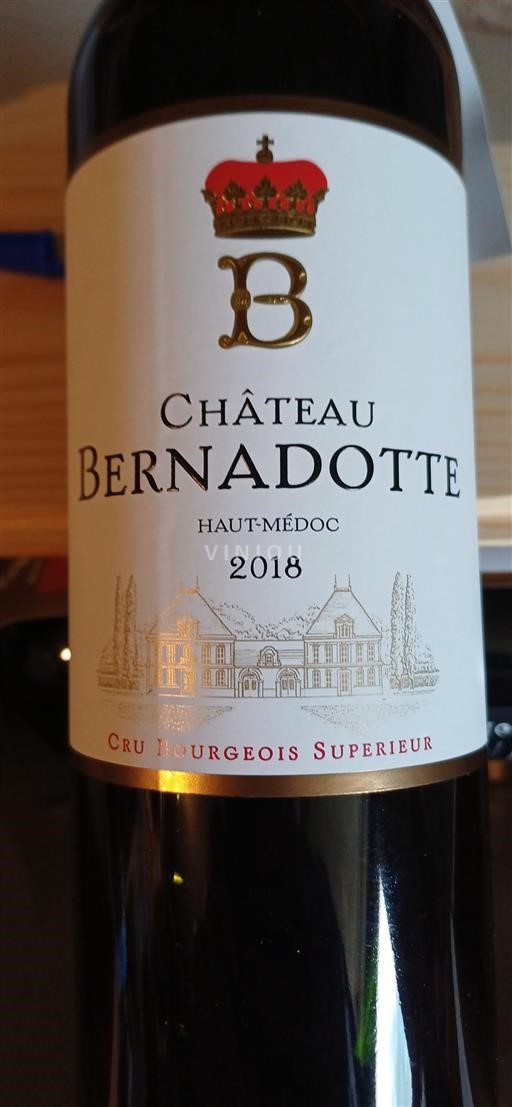 Bordeaux Haut-Médoc Cru Bourgeois Supérieur Château Bernadotte 2018