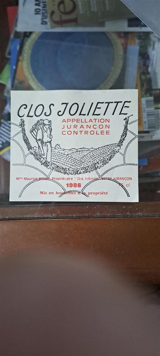 Sudoeste Jurançon Clos Joliette 1986