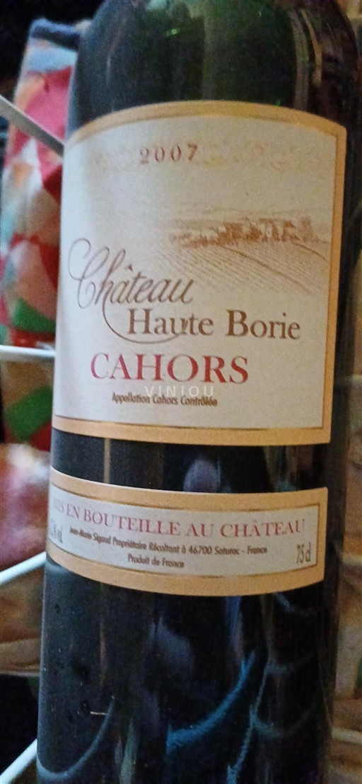 South West Cahors Château Haute Borie 2007