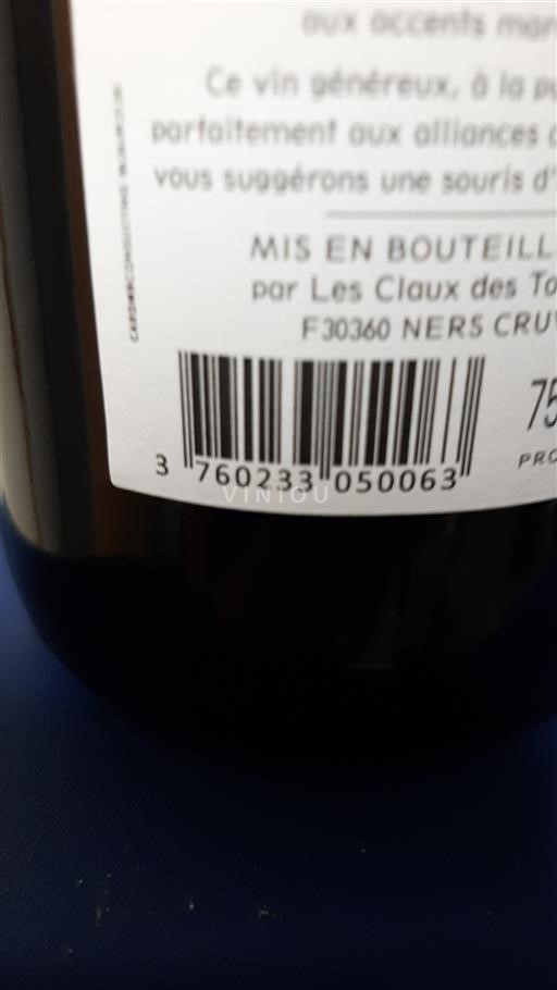 Vin Rouge sec Les Claux des Tou Non millésimé France Vallée de la Loire AOC
