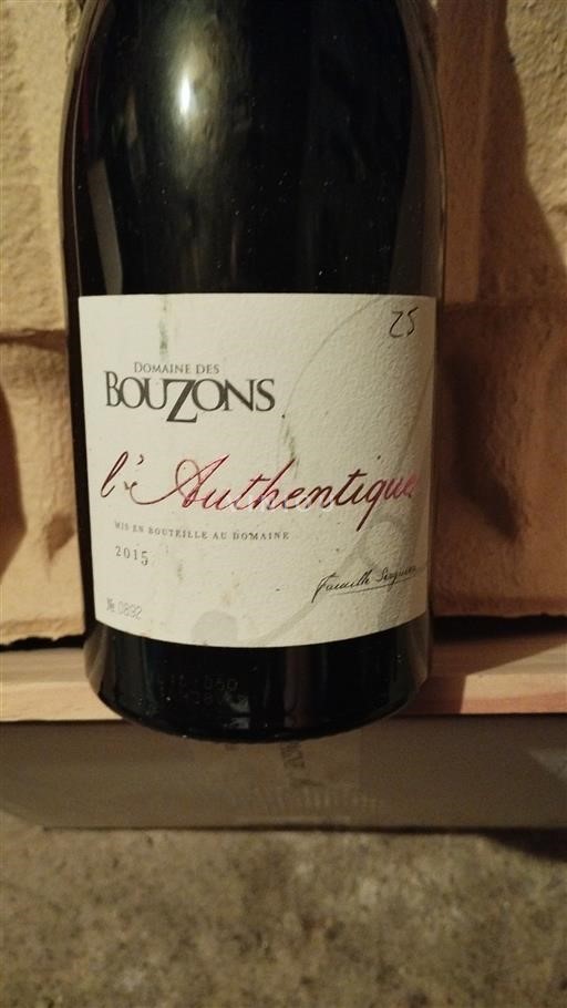 Rona dolina Côtes-du-Rhône Domaine Des Bouzons L'Authentique 2015