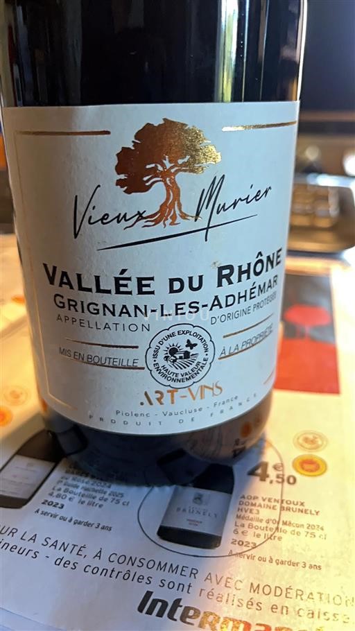 Valle del Rodano Grignan-les-adhémar Vieux Murier 2021 Senza annata