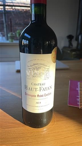 Bordeaux Puisseguin-saint-émilion Château Haut Fayan 2014